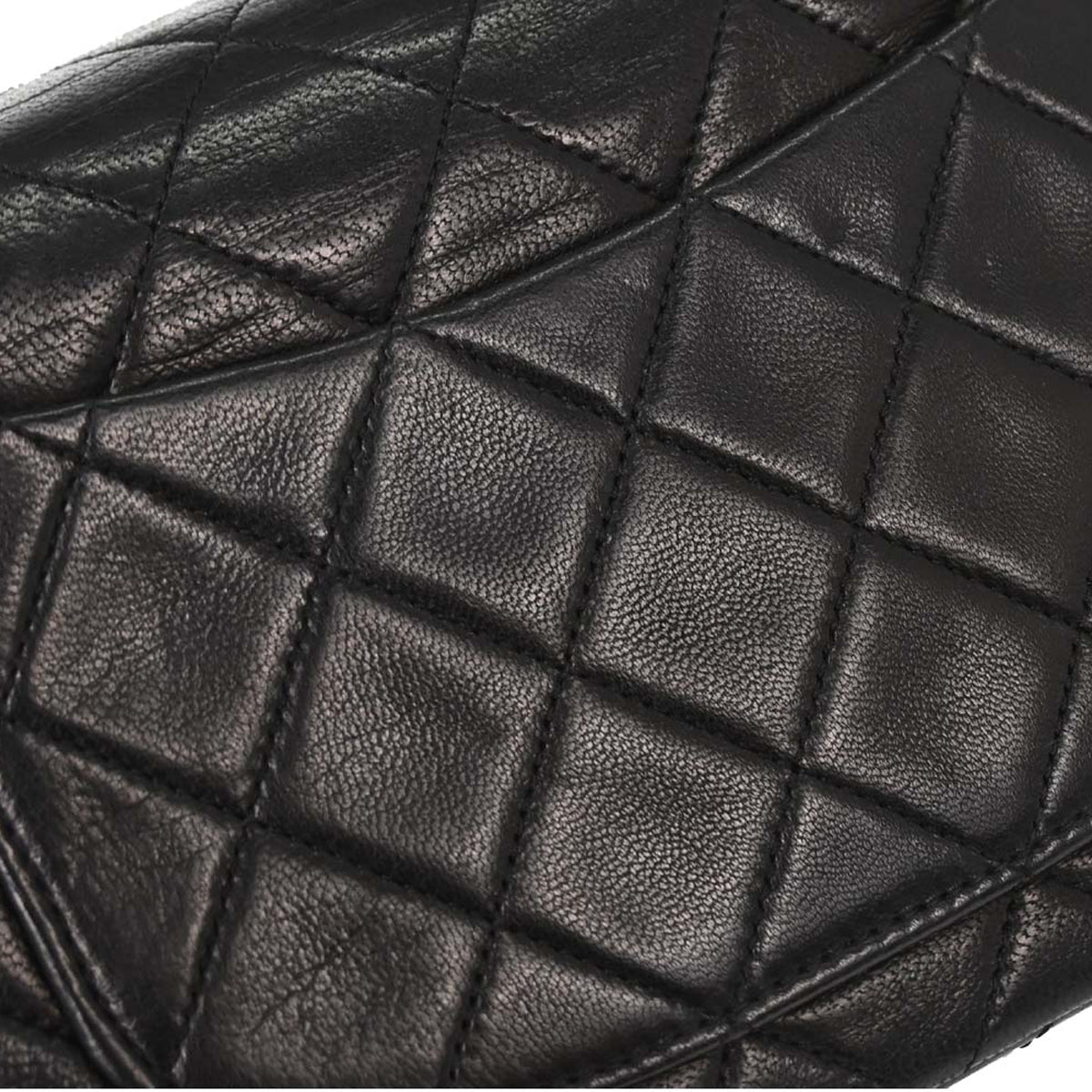 Chanel Black Lambskin Mini Classic Square Flap Shoulder Bag 17