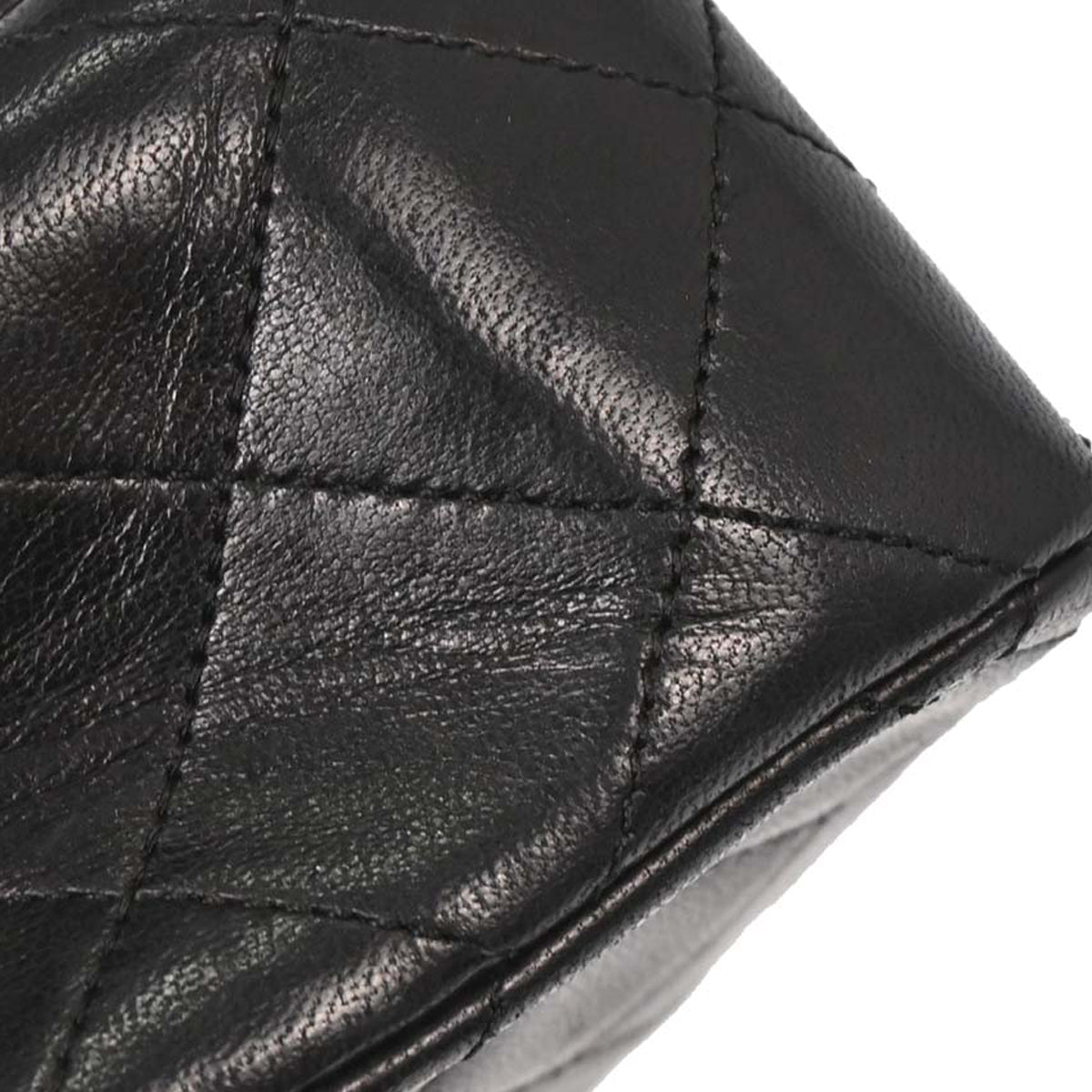 Chanel Black Lambskin Mini Classic Square Flap Shoulder Bag 17