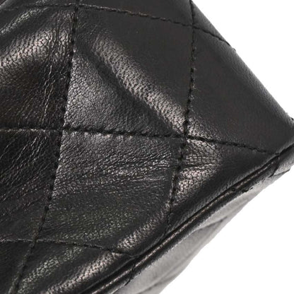 Chanel Black Lambskin Mini Classic Square Flap Shoulder Bag 17
