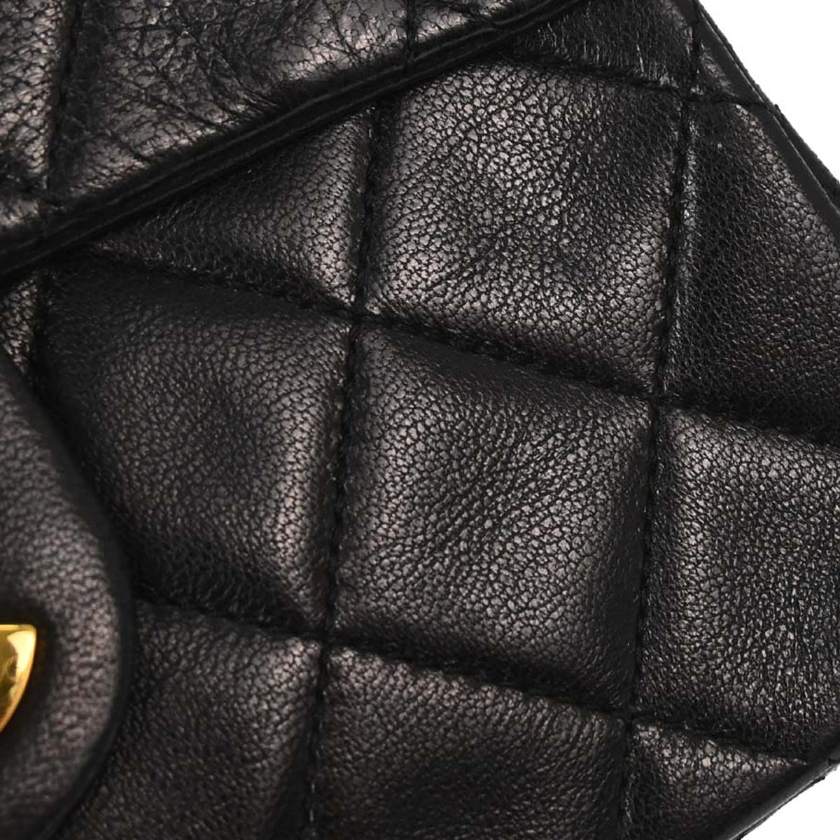Chanel Black Lambskin Mini Classic Square Flap Shoulder Bag 17