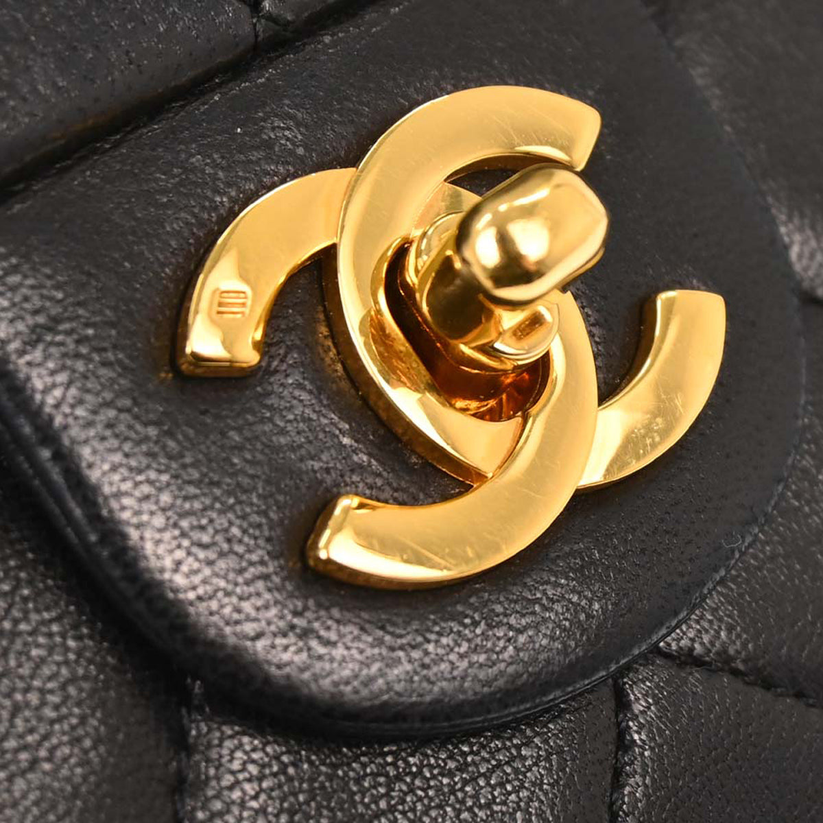 Chanel Black Lambskin Mini Classic Square Flap Shoulder Bag 17