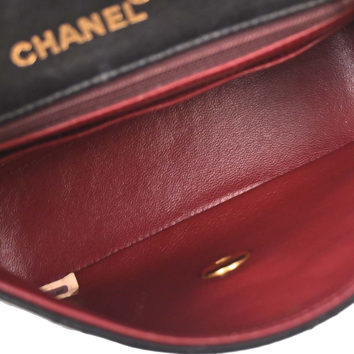 Chanel Black Lambskin Mini Classic Square Flap Shoulder Bag 17
