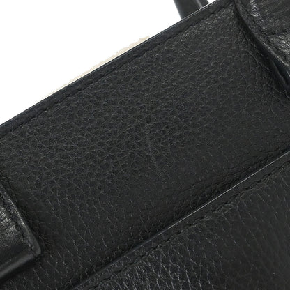 Chanel Black Ivory Calfskin Neo Executive Mini Tote 2way Shoulder Handbag