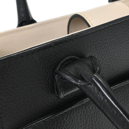 Chanel Black Ivory Calfskin Neo Executive Mini Tote 2way Shoulder Handbag