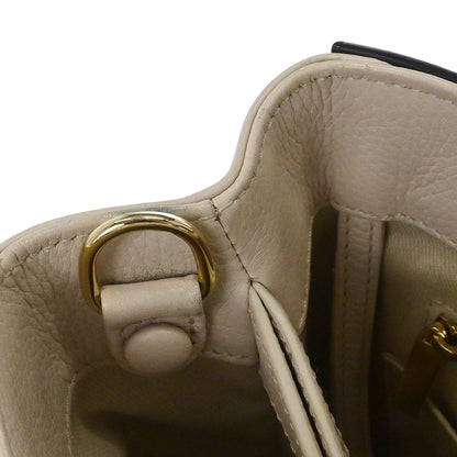 Chanel Black Ivory Calfskin Neo Executive Mini Tote 2way Shoulder Handbag