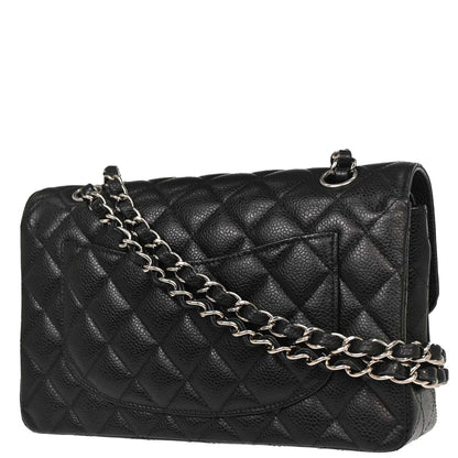 Chanel 2019 Black Caviar Small Classic Double Flap Shoulder Bag
