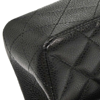 Chanel 2019 Black Caviar Small Classic Double Flap Shoulder Bag