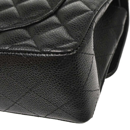 Chanel 2019 Black Caviar Small Classic Double Flap Shoulder Bag