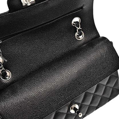 Chanel 2019 Black Caviar Small Classic Double Flap Shoulder Bag