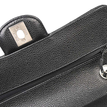 Chanel 2019 Black Caviar Small Classic Double Flap Shoulder Bag