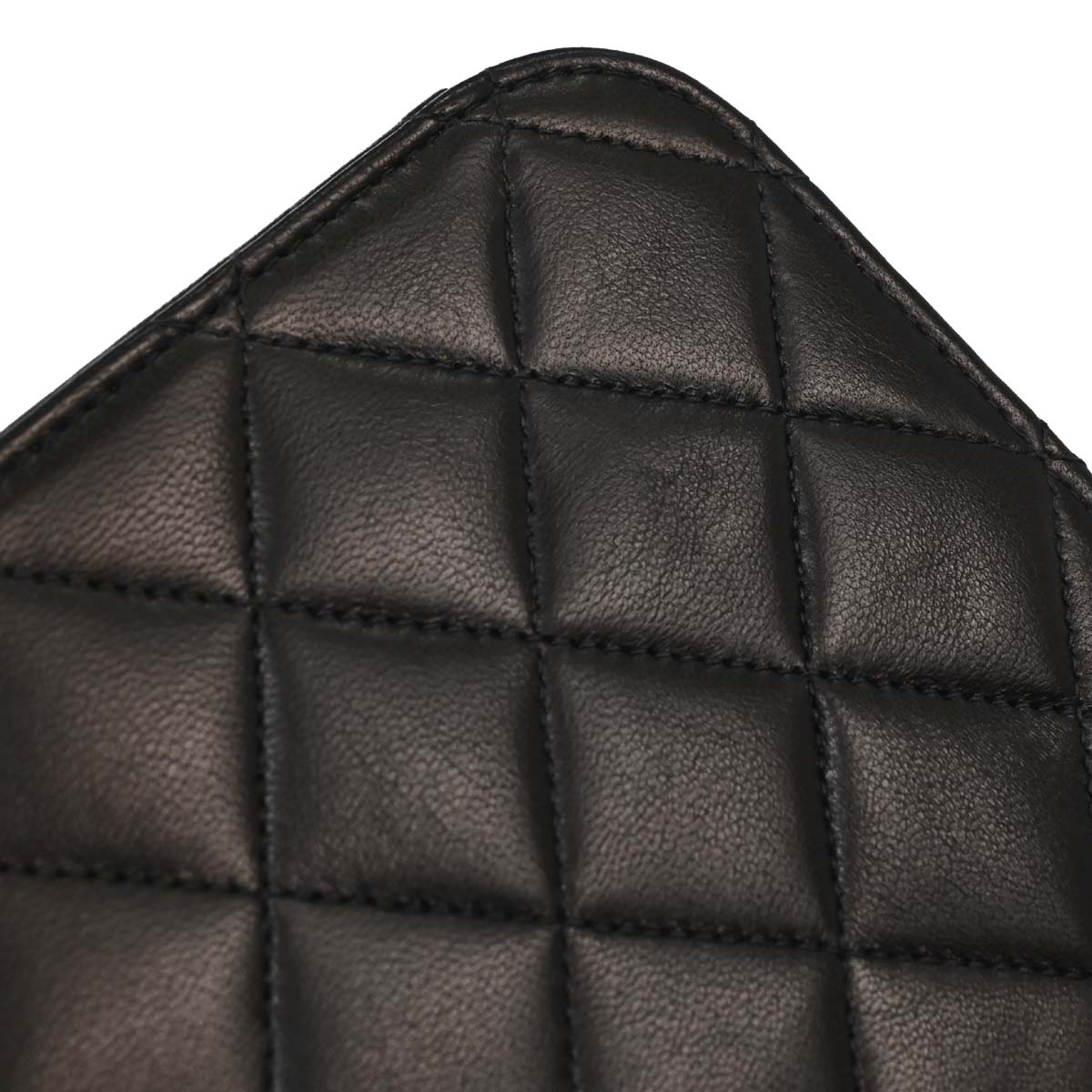 Chanel Black Lambskin Turnlock Small Full Flap Shoulder Bag