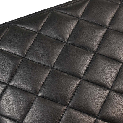 Chanel Black Lambskin Turnlock Small Full Flap Shoulder Bag