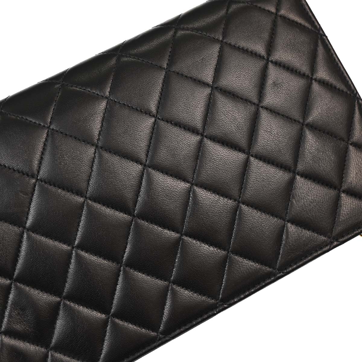 Chanel Black Lambskin Turnlock Small Full Flap Shoulder Bag