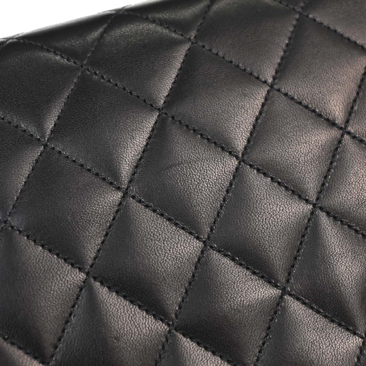 Chanel Black Lambskin Turnlock Small Full Flap Shoulder Bag