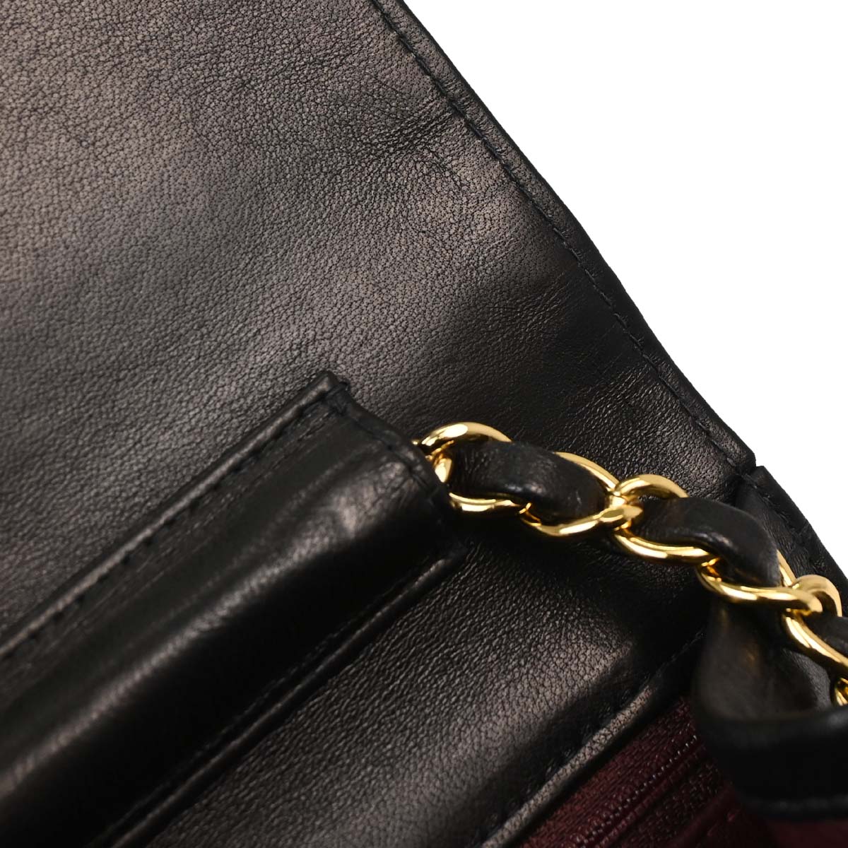 Chanel Black Lambskin Turnlock Small Full Flap Shoulder Bag