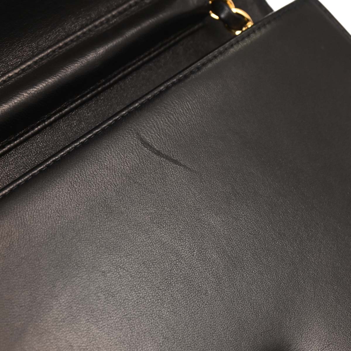 Chanel Black Lambskin Turnlock Small Full Flap Shoulder Bag