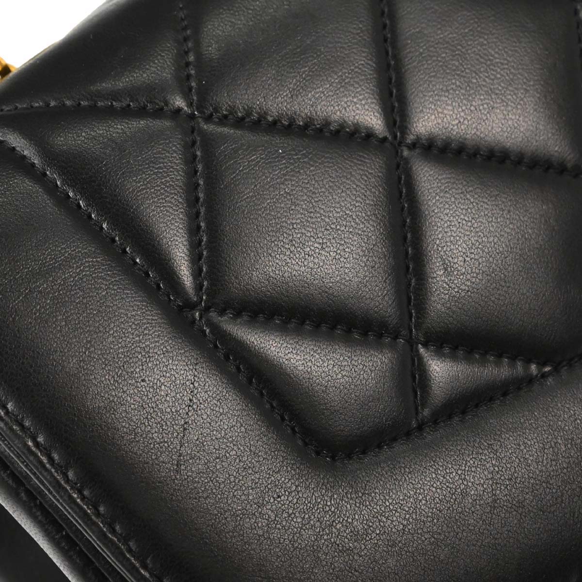 Chanel Black Lambskin Small Diana Shoulder Bag