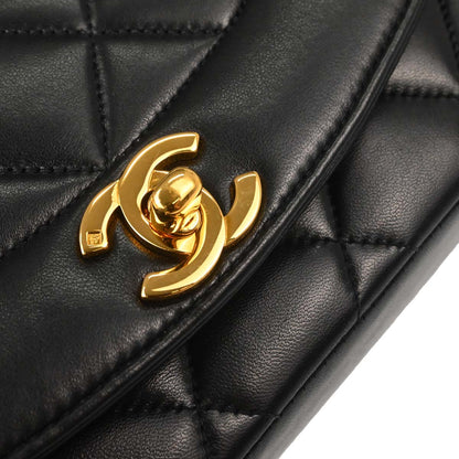 Chanel Black Lambskin Small Diana Shoulder Bag