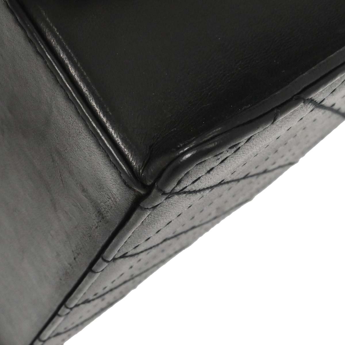 Chanel Black Lambskin Straight Flap Handbag