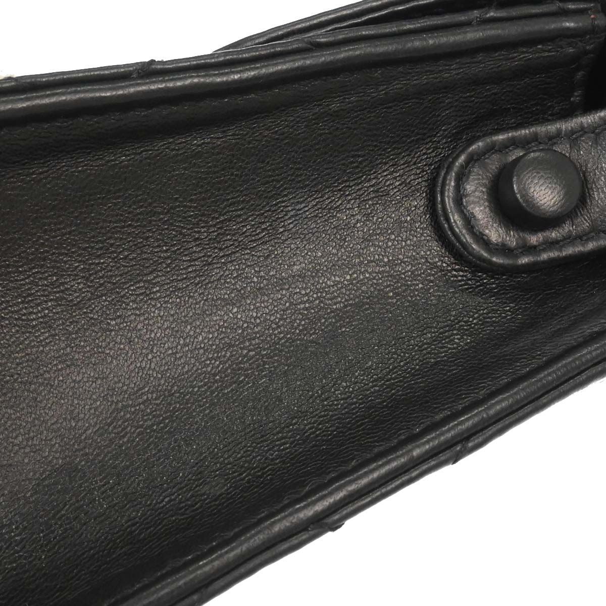 Chanel Black Lambskin Straight Flap Handbag