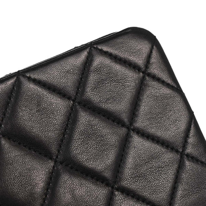 Chanel Black Lambskin Turnlock Mini Full Flap Shoulder Bag