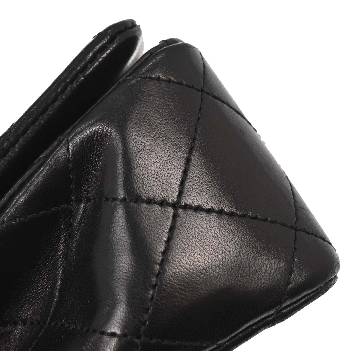 Chanel Black Lambskin Turnlock Mini Full Flap Shoulder Bag