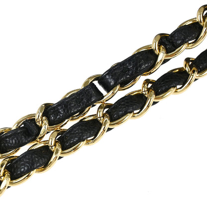 Chanel Black Caviar Skin Jumbo Classic Double Flap Shoulder Bag