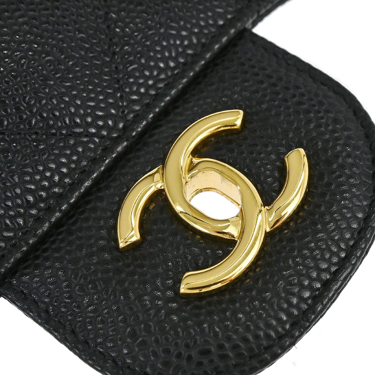 Chanel Black Caviar Skin Jumbo Classic Double Flap Shoulder Bag
