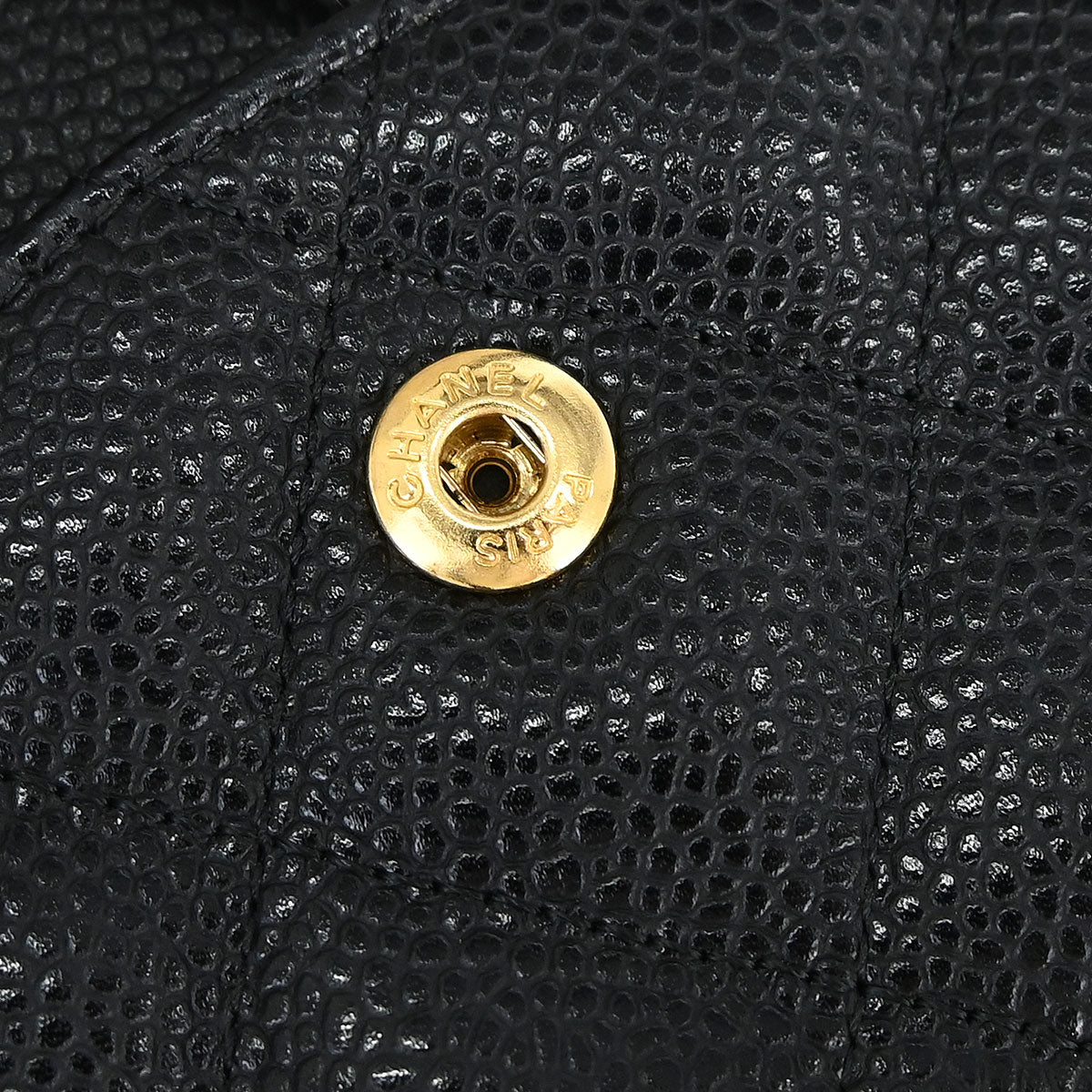 Chanel Black Caviar Skin Jumbo Classic Double Flap Shoulder Bag