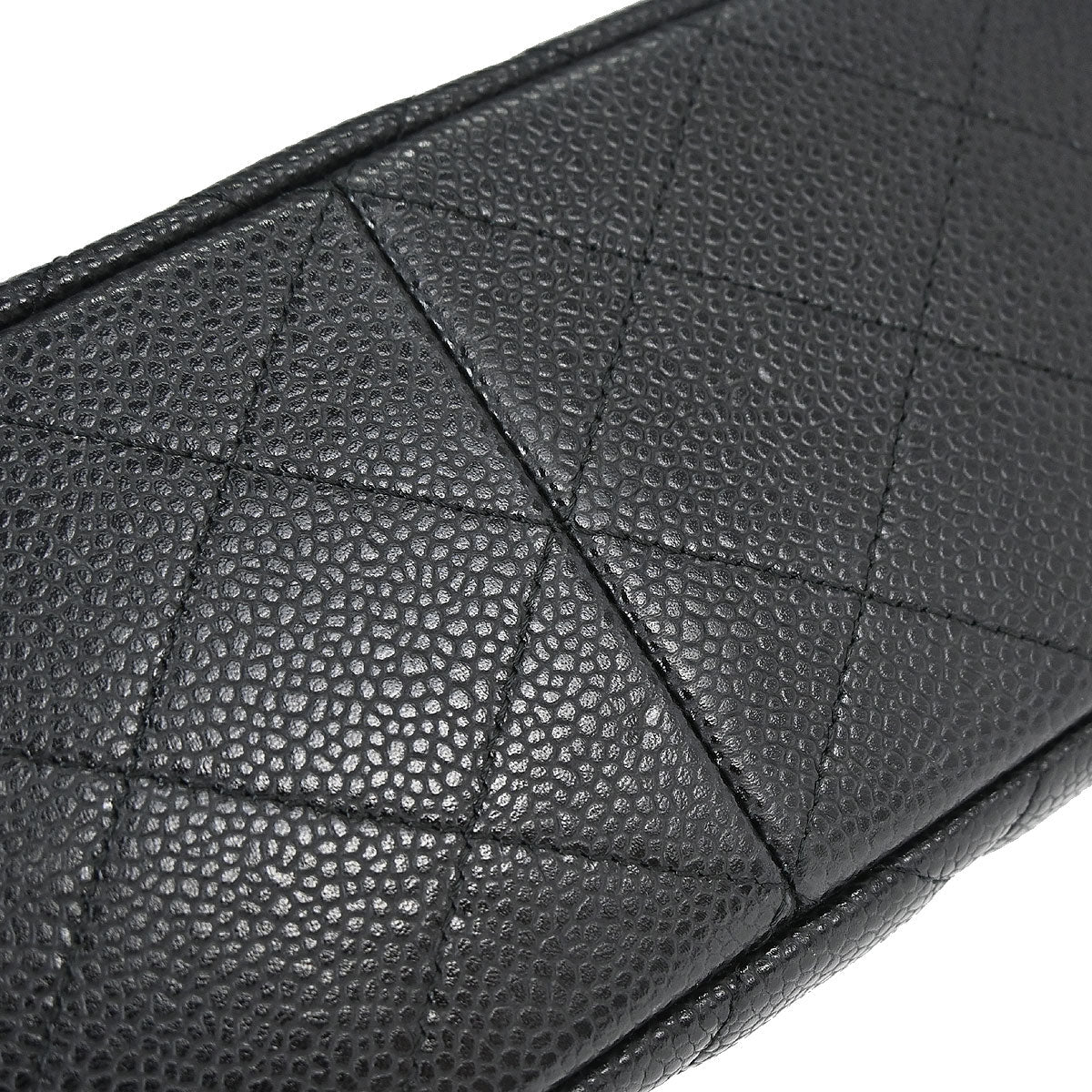 Chanel Black Caviar Skin Jumbo Classic Double Flap Shoulder Bag