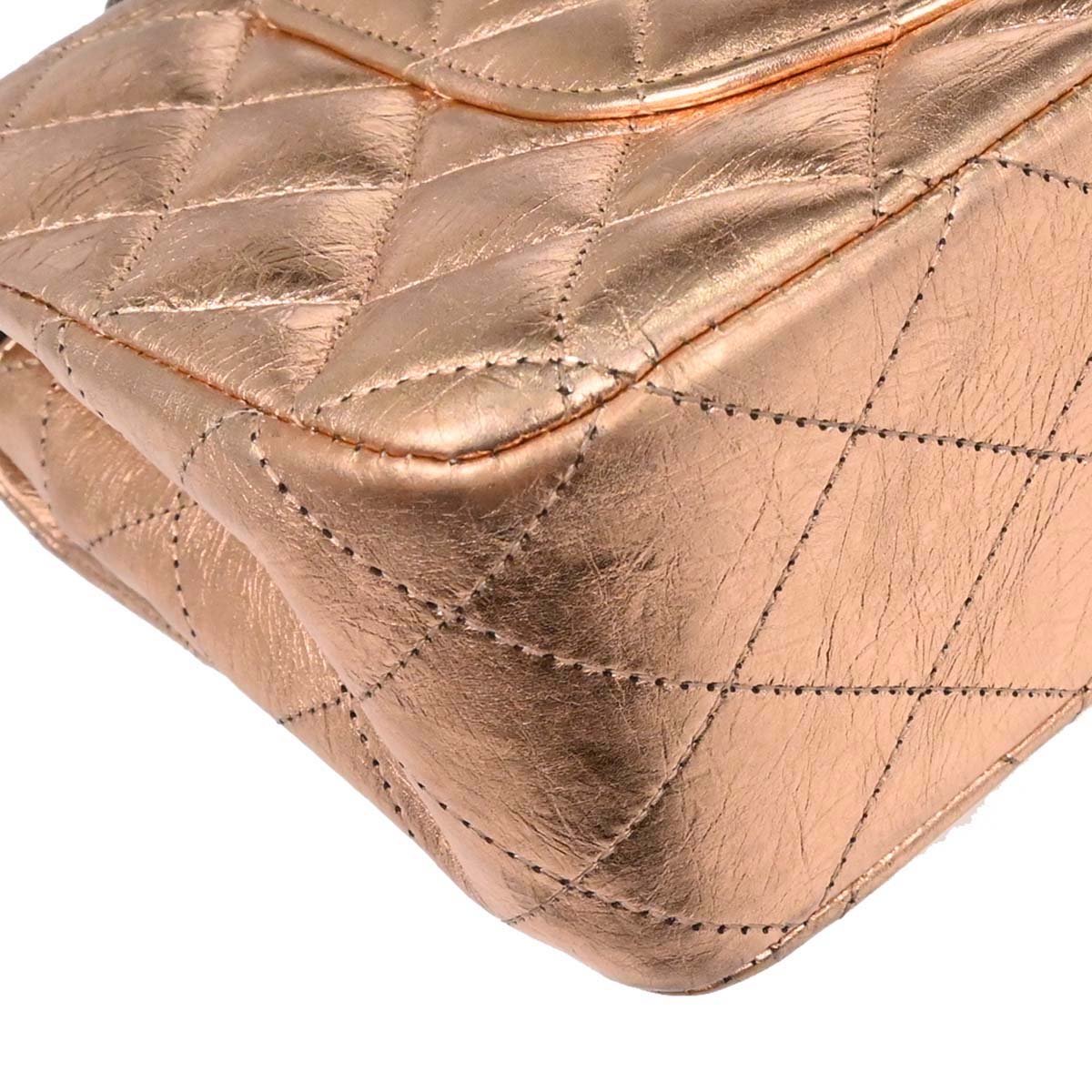 Chanel Metallic Gold Lambskin Medium Classic Double Flap Shoulder Bag