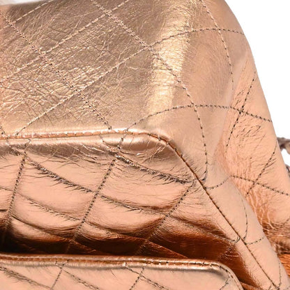 Chanel Metallic Gold Lambskin Medium Classic Double Flap Shoulder Bag