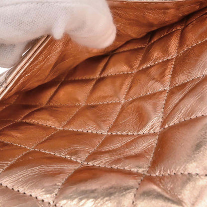 Chanel Metallic Gold Lambskin Medium Classic Double Flap Shoulder Bag