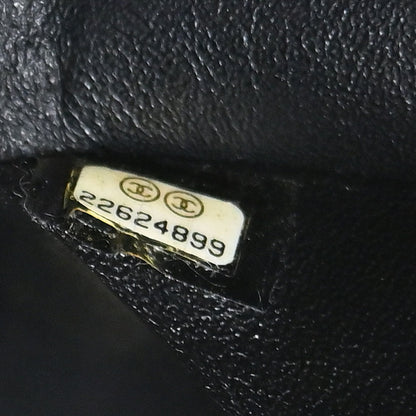 Chanel Black Satin Airline Medium Classic Double Flap Shoulder Bag