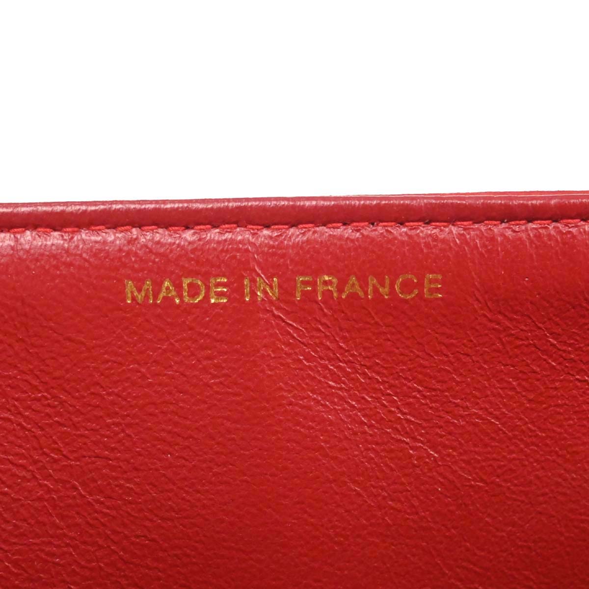 Chanel Red Lambskin Medium Classic Double Flap Shoulder Bag