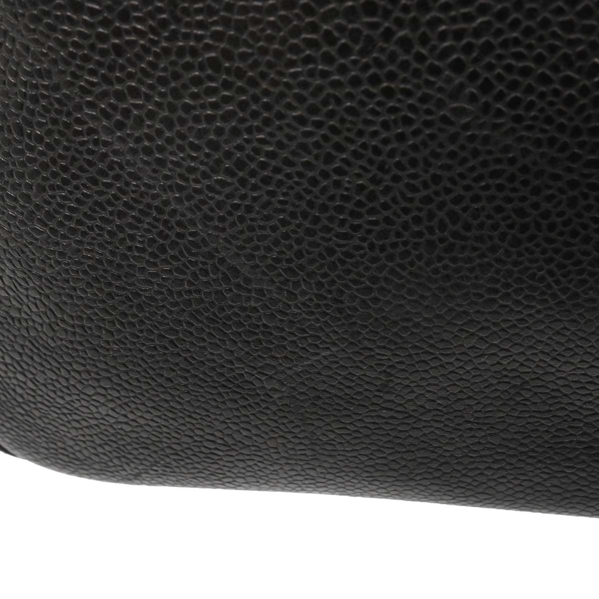 Chanel Black Caviar Skin 2way Shoulder Duffle Handbag