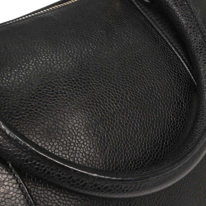 Chanel Black Caviar Skin 2way Shoulder Duffle Handbag
