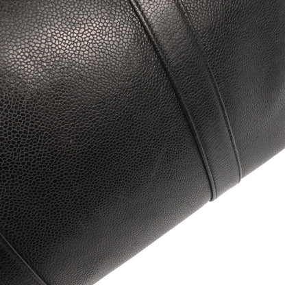Chanel Black Caviar Skin 2way Shoulder Duffle Handbag