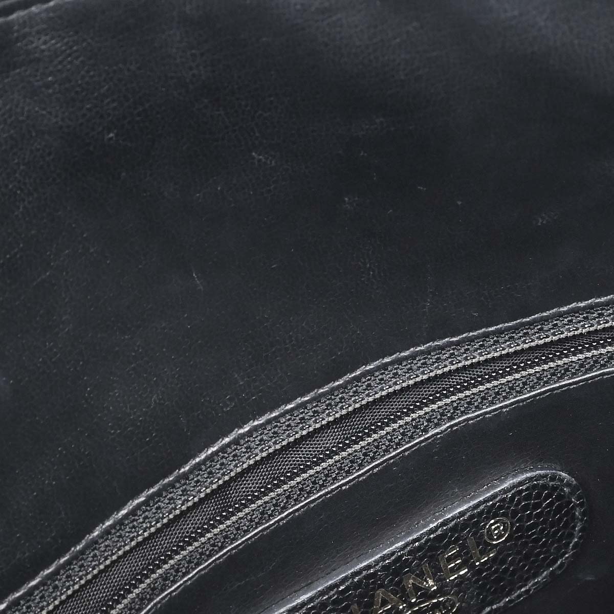 Chanel Black Caviar Skin 2way Shoulder Duffle Handbag