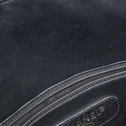 Chanel Black Caviar Skin 2way Shoulder Duffle Handbag