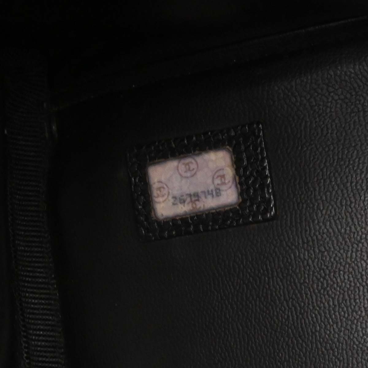 Chanel Black Caviar Skin 2way Shoulder Duffle Handbag
