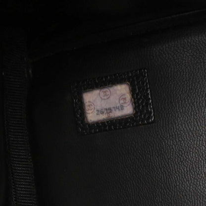 Chanel Black Caviar Skin 2way Shoulder Duffle Handbag