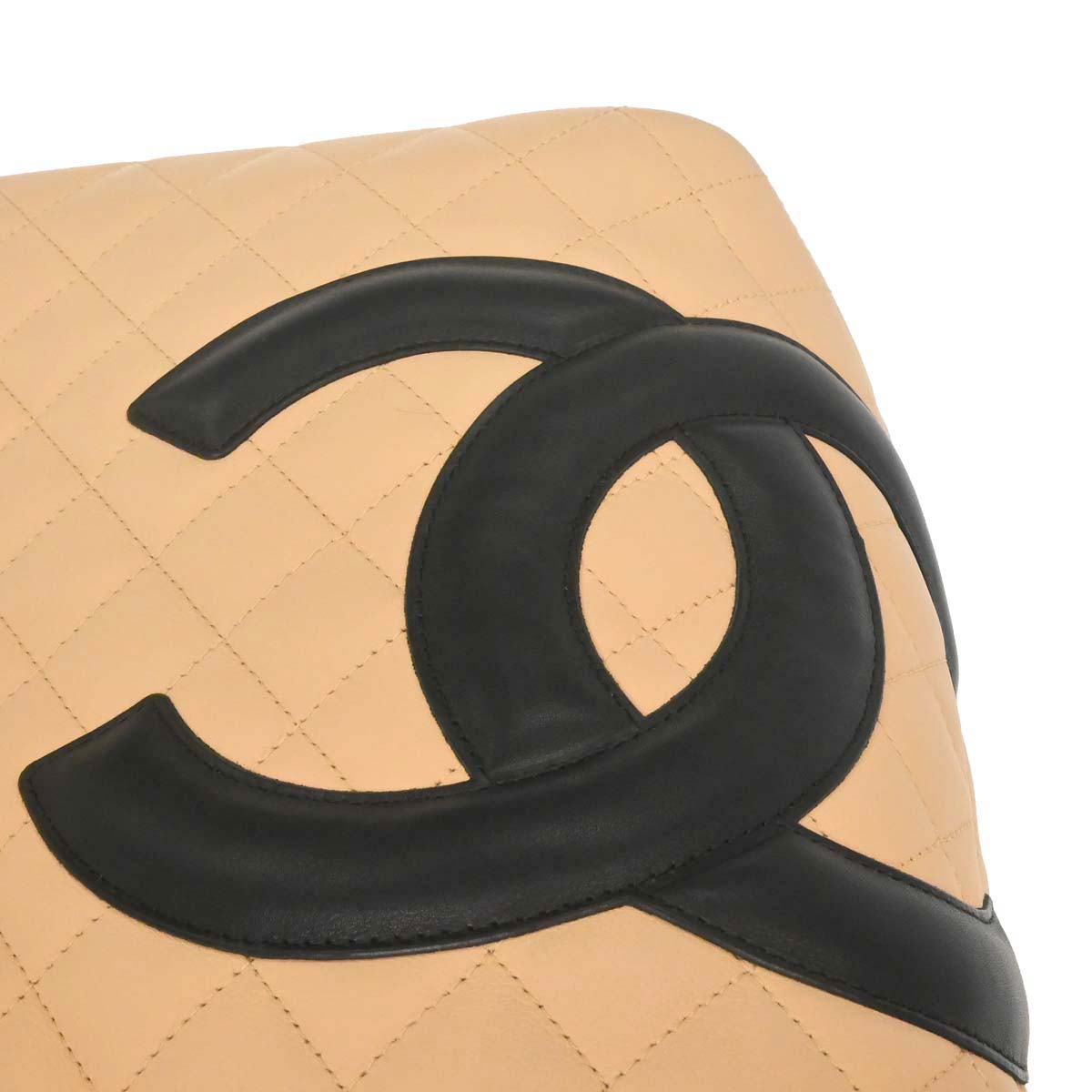 Chanel Beige Calfskin Cambon Ligne Tote Handbag