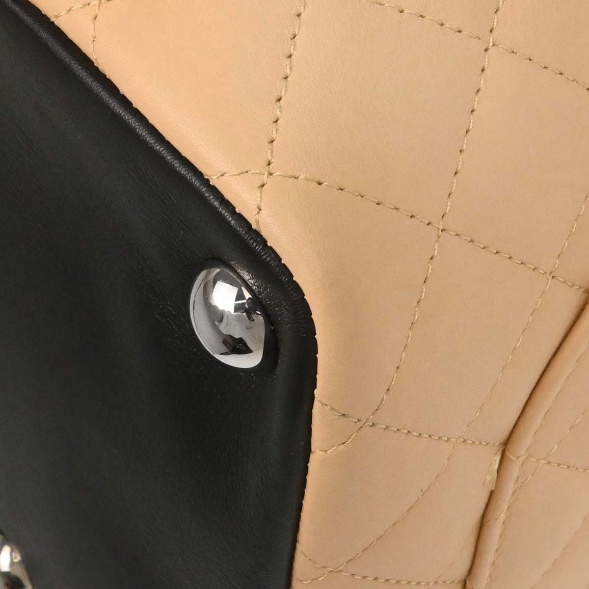 Chanel Beige Calfskin Cambon Ligne Tote Handbag