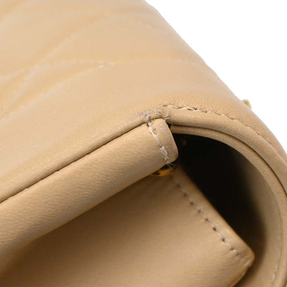 Chanel Beige Lambskin Medium Diana Shoulder Bag