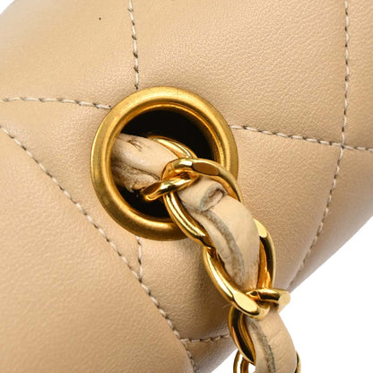 Chanel Beige Lambskin Medium Diana Shoulder Bag