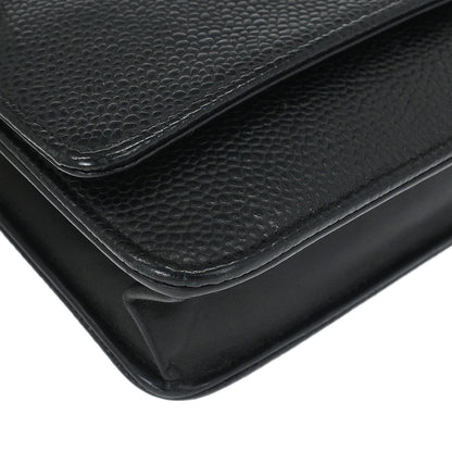 Chanel 2014 Black Caviar Timeless WOC Wallet on Chain Bag