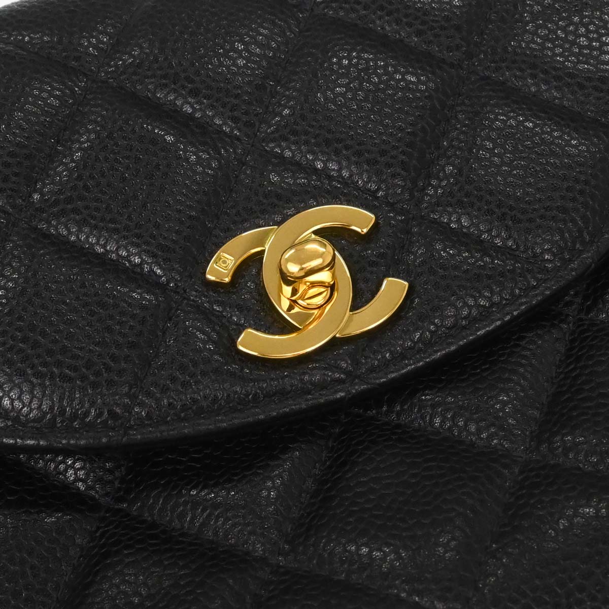 Chanel Black Caviar Skin Handbag