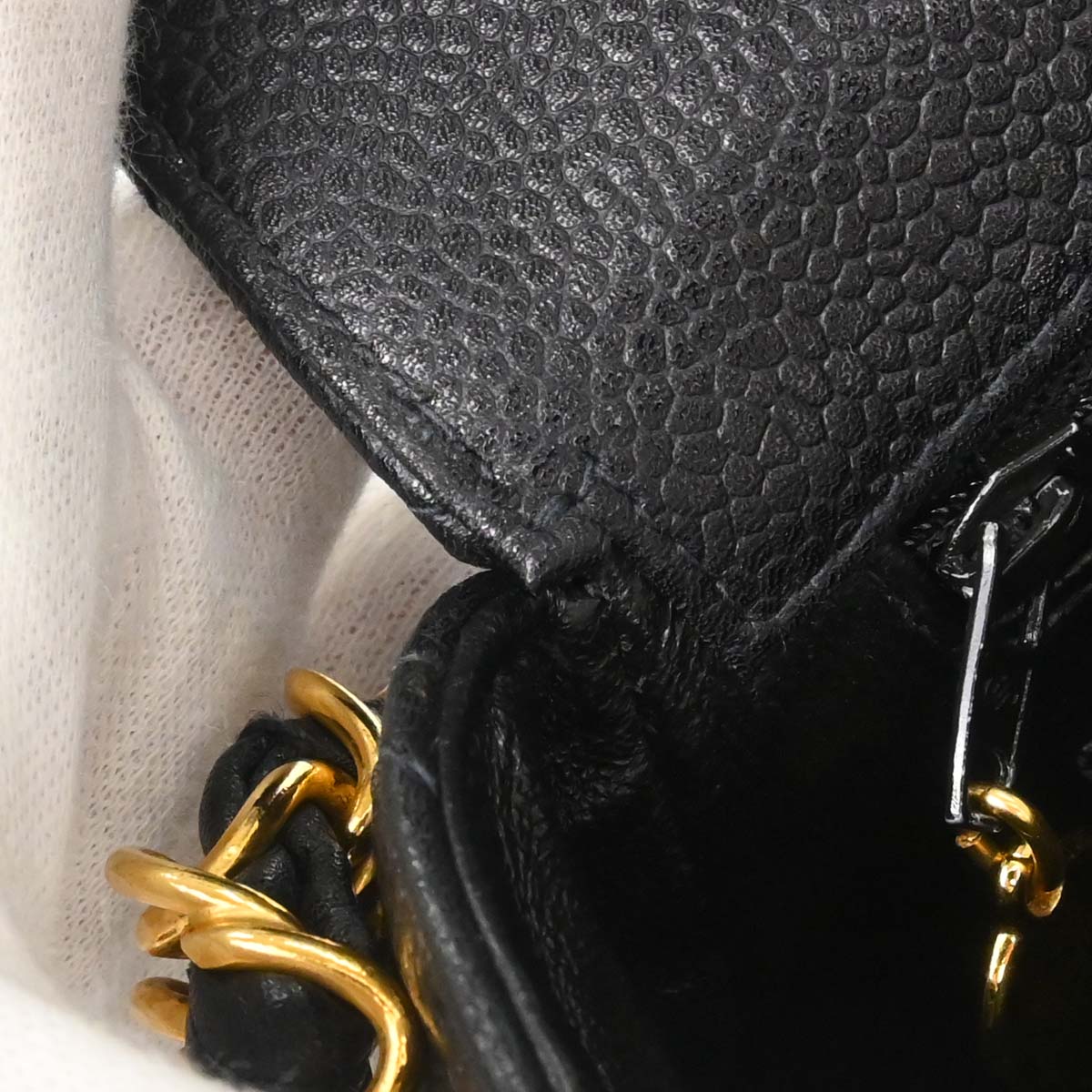 Chanel Black Caviar Skin Handbag