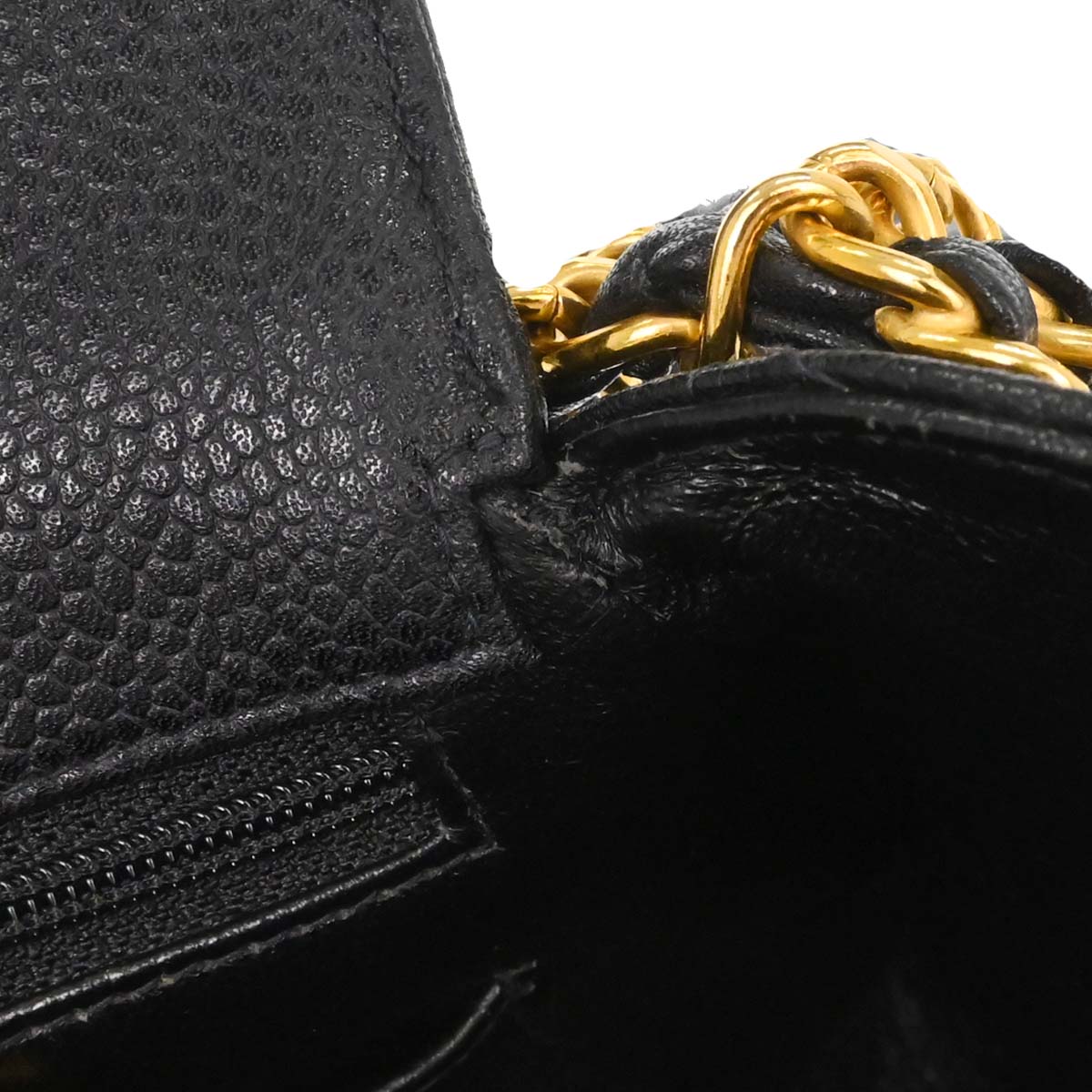 Chanel Black Caviar Skin Handbag